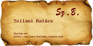 Szilasi Balázs névjegykártya