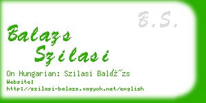 balazs szilasi business card